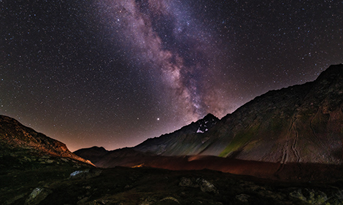 Milchstrasse am Flüelapass
