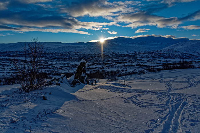 Mittagssonne in Norwegen (Wintersonnenwende)
