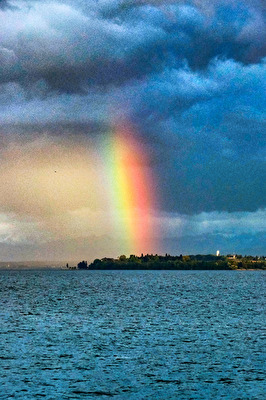 Regenbogen im Wind