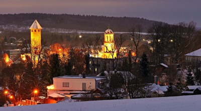 Mein Wohnort am Winterabend