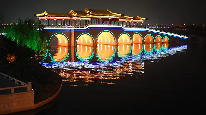 Abendbeläuchtung in China