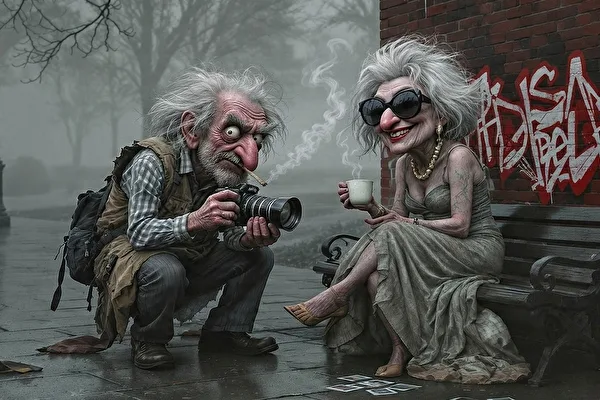 Der Fotograf und sein Model (KI-Serie)