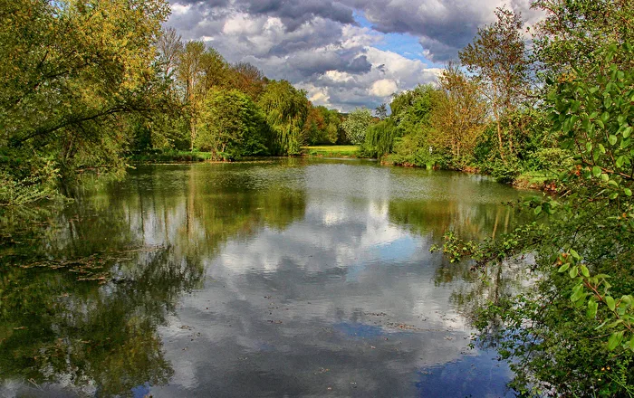 Fischteich im Herbst