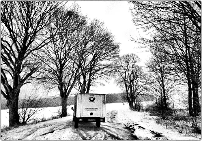 Winterlandschaft mit Posthorn