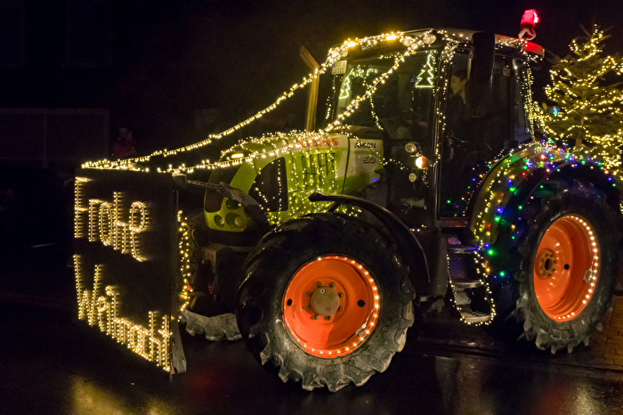 Die Lichterfahrt der Landwirte hier aus dem Kreis.