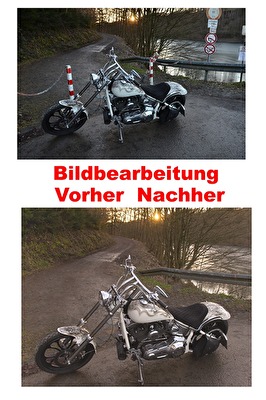 Mororad Harley  Sonnenuntergang