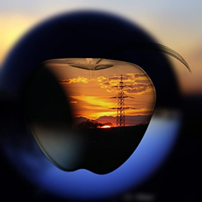 Sonnenuntergang – und etwas  Spielerei