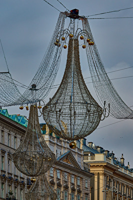 Weihnachten Beleuchtung graben Wien
