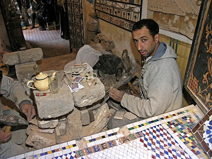 Mosaik Werkstatt in Marrakesch