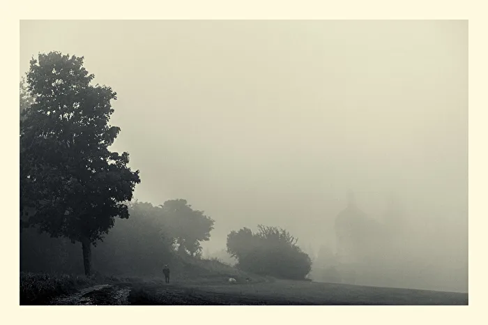 Chapel in the foggy land.